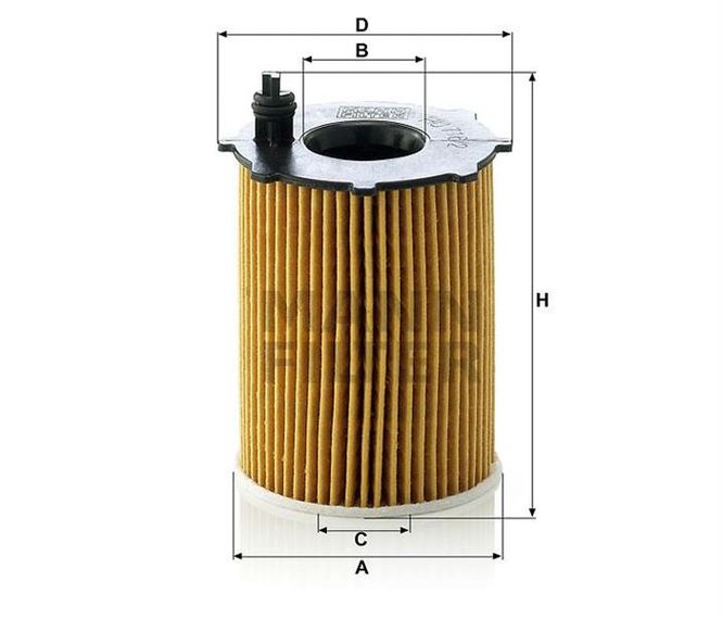 Hovedbilde MANN-Filters HU716/2X Oljefilter innsats