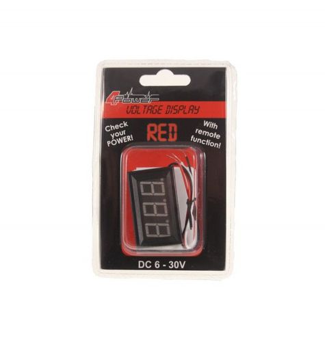 4 Power Voltmeter, 6 til 30V, rød