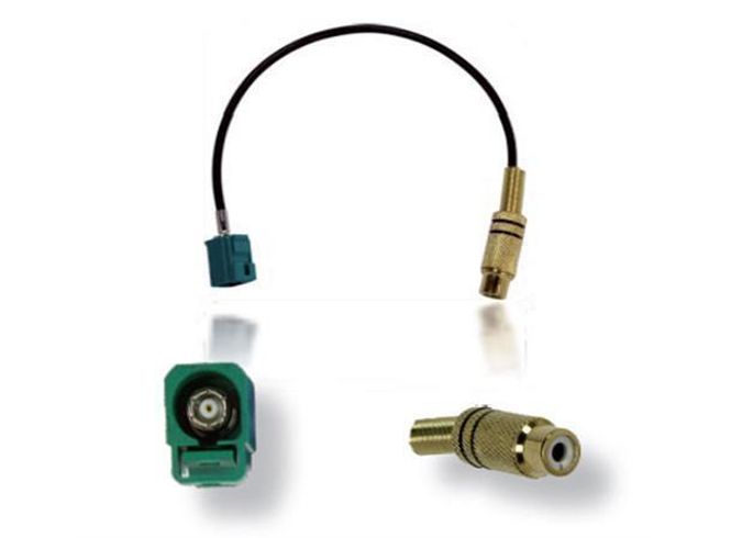 Hovedbilde CAS CABTVAS20 videoadapter Fakra (hun) til RCA (hun)