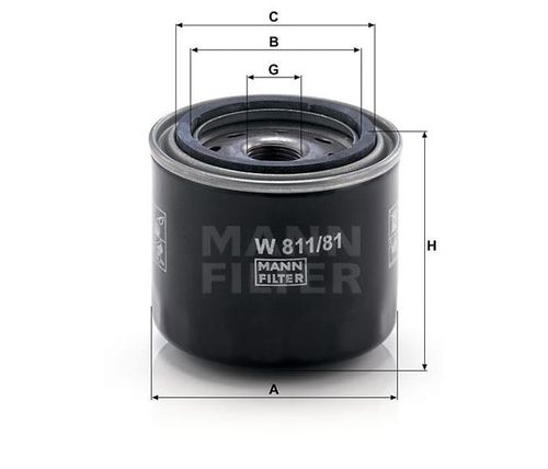 Oljefilter W811/83 SP917 SP939