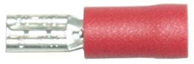 Hovedbilde Kabelsko Rød flat hun 2,8mm u/mothaker (stk)