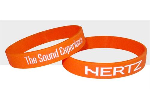 Hertz armbånd, orange/hvit