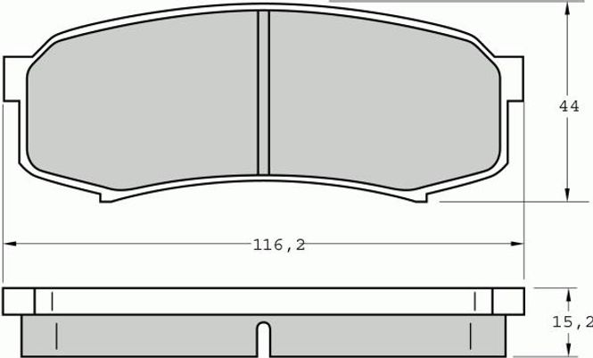 Hovedbilde Bremsi BP2597 Bremseklosser Toyota 12-597