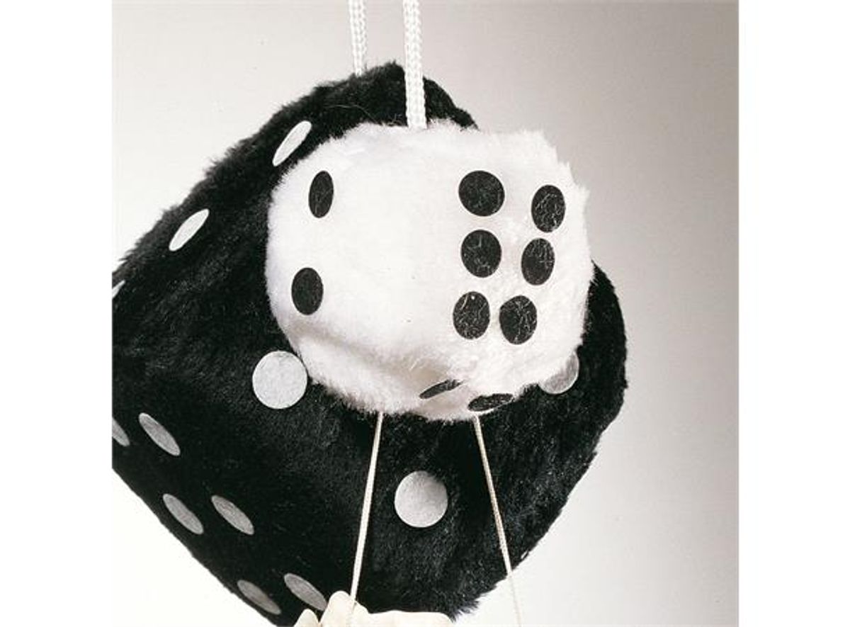 Terninger 8x8cm sort