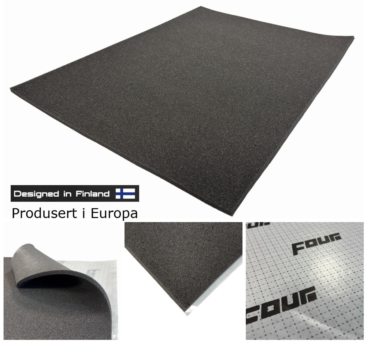 FOUR S2 SoftFlex 7 mm absorberende lyddempingsmatte 3,33 m²
