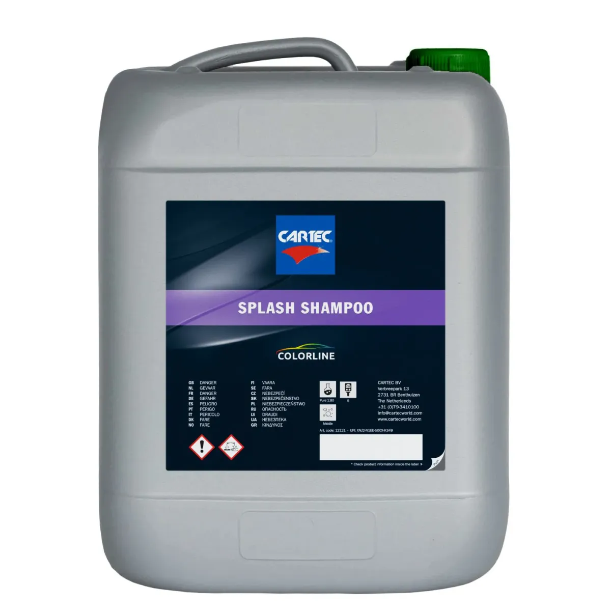Cartec 12121 Splash Colorline Bilshampo med Voks 5L