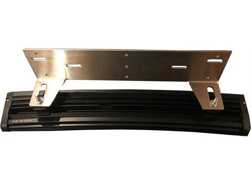 Skiltfeste for ekstralys og LED bar 74 - 100mm Rustfri Krom