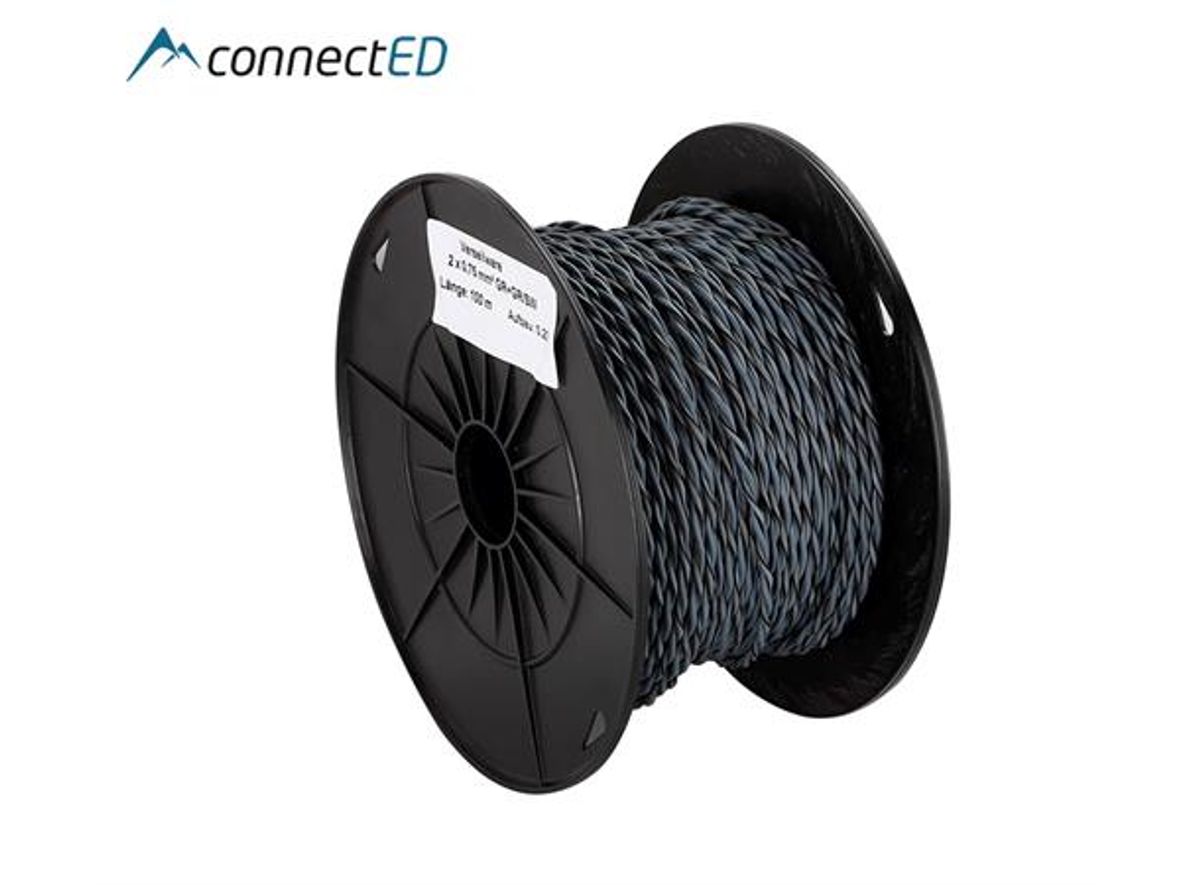 ConnectED Høyttalerkabel 2 x 0,75mm² grå (lm)