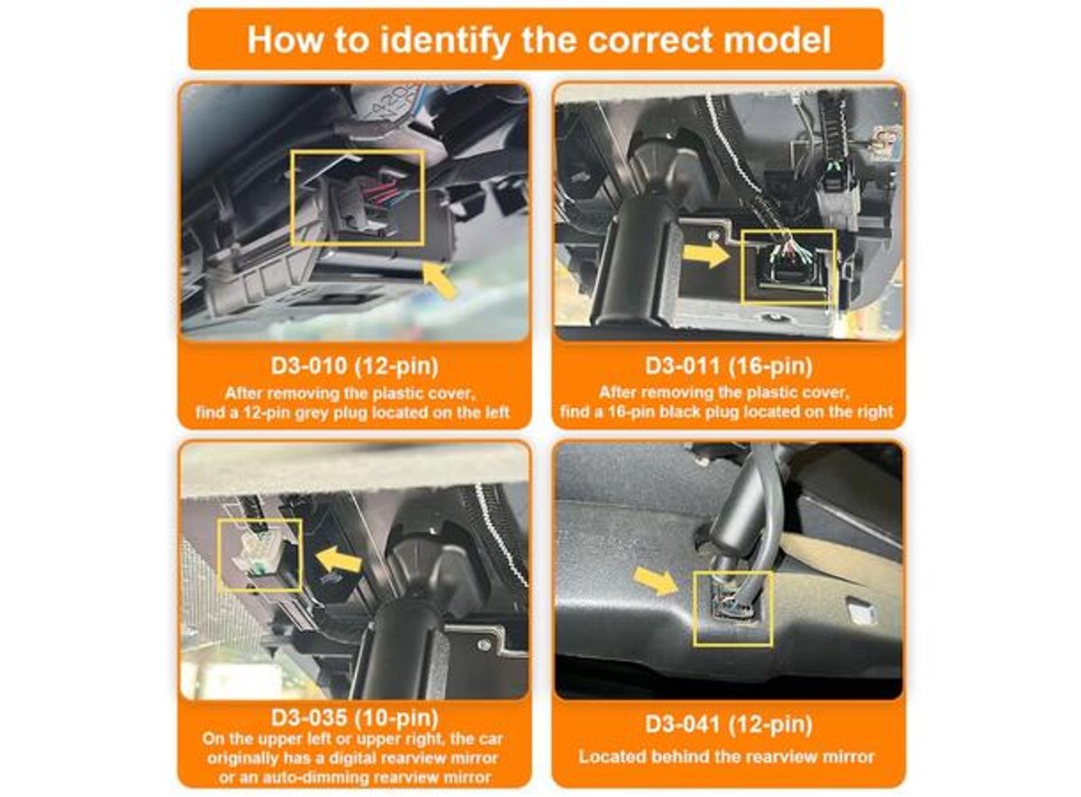 FitDVR D3-011 Dashcam Power Adapter Toyota/Lexus 16-pin