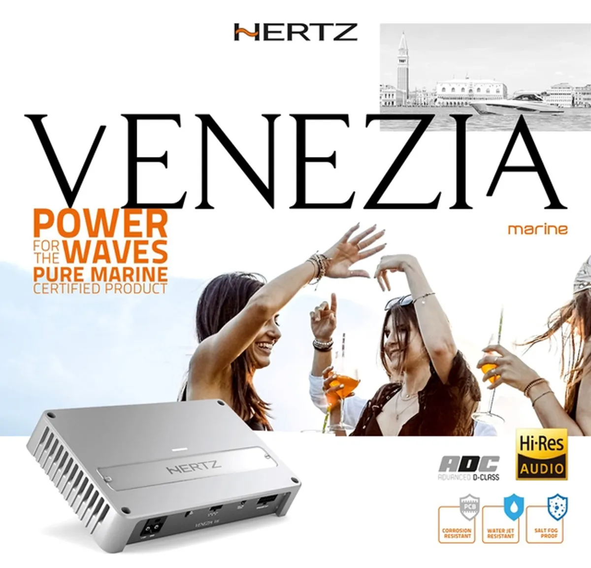 Hertz VENEZIA V5C Marine 5-kanals 24V forsterker