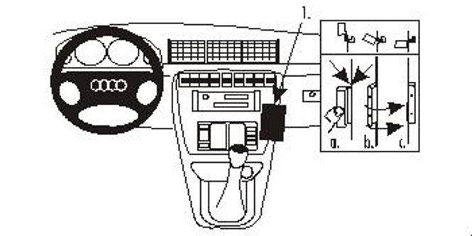 Hovedbilde Brodit ProClip 852728 Audi A4 1995-1999 Vinklet