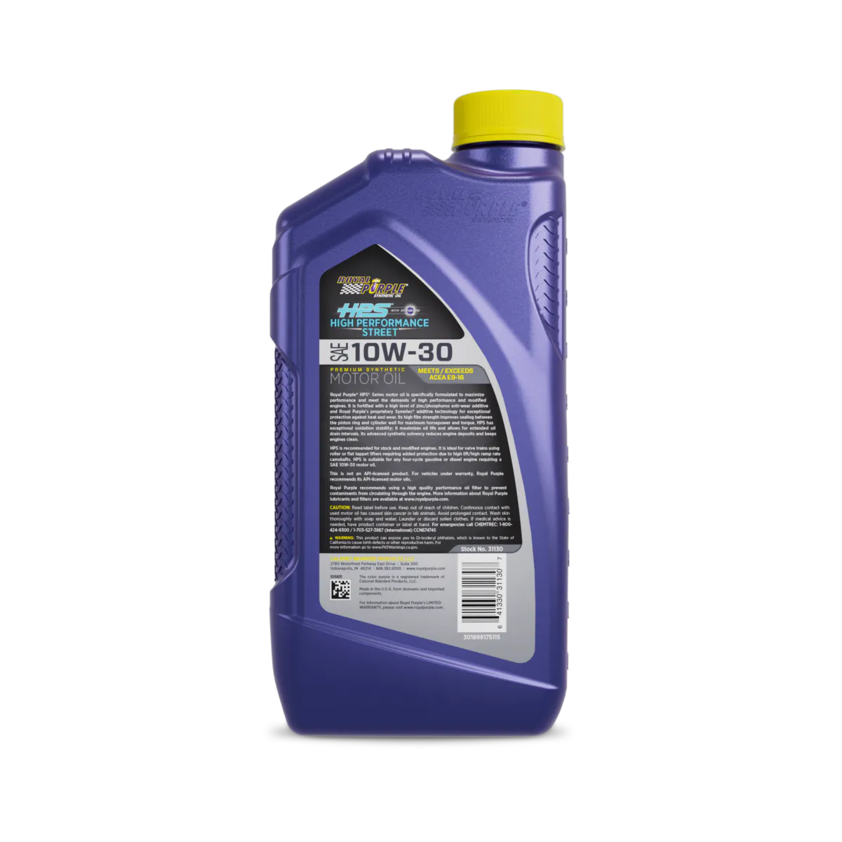 Royal Purple® HPS® 31130 SAE 10W30 High Performance motorolje m/Synerlec® 1q