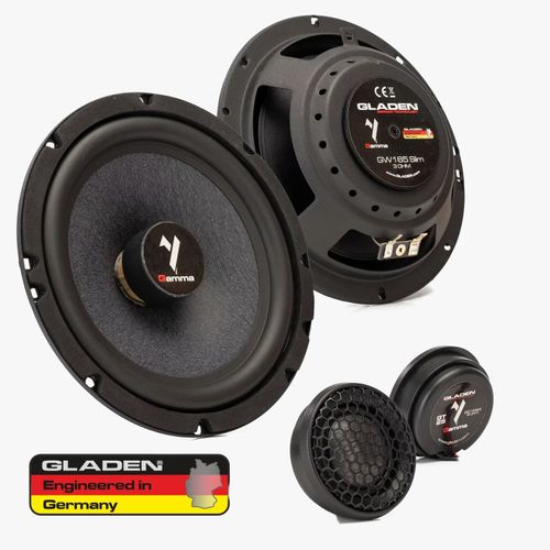 Gladen GAMMA 165.2 Slim 80W RMS 3 Ohm 6,5” komponentsett