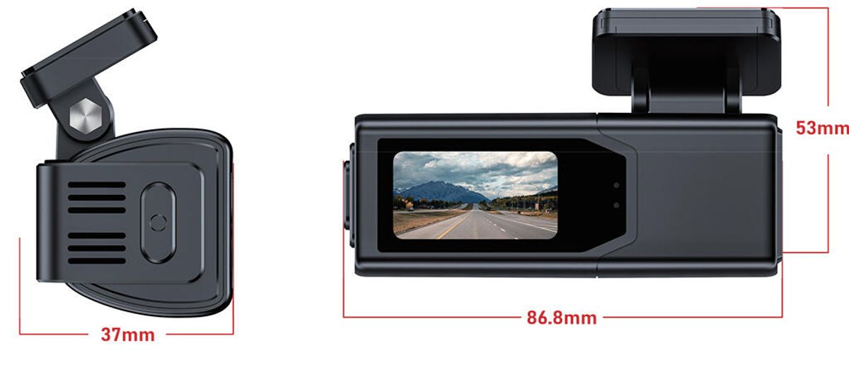 ConnectED Dashbordkamera 1 kanals WiFi, 32GB, 2K, 30 b/s