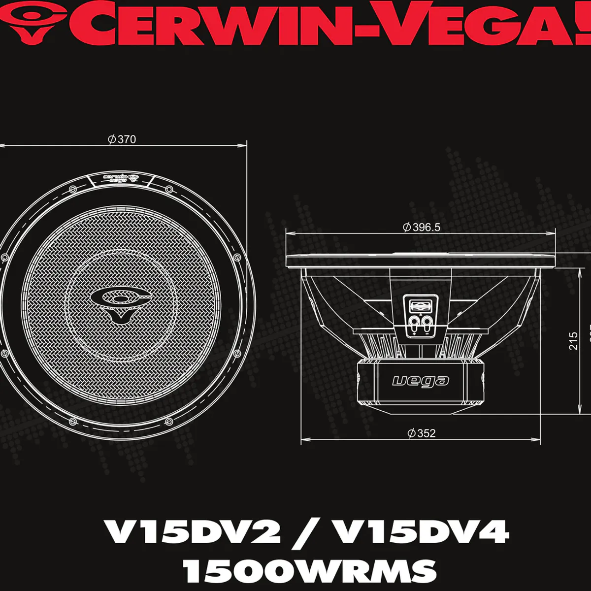 Cerwin Vega V15DV2 VEGA 2025 Edition 15” Subwoofer Dual 2Ω